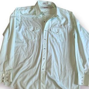 vintage corral west ranchwear button down western shirt (large)